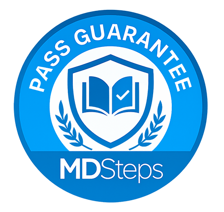 MDSteps Pass Guarantee badge